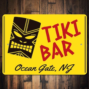 Tiki Bar Decor, Tiki Man Sign, Tiki Mask Sign, Custom Tiki Bar Sign, Beach Bar Decor, Custom Tiki Bar Gift, Custom Tiki - Quality Aluminum