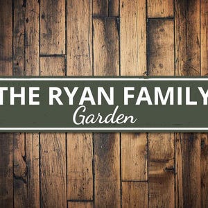 Plaque familiale jardin, nom de famille personnalisé, décoration de jardin personnalisée, plaque d'été en métal légume/fleur - plaques personnalisées en aluminium de qualité