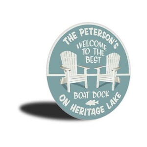 Cartello personalizzato per molo del lago, regalo personalizzato per il lago, regalo per molo della barca, regalo per gli amanti del lago, cartello per la famiglia sul lago, regalo per la famiglia sul lago, proprietario del molo della barca, regalo per la nautica immagine 3
