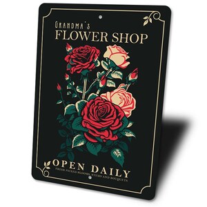 Flower Shop Open Daily Sign, Custom Sign, Retro Flower Market Sign ...