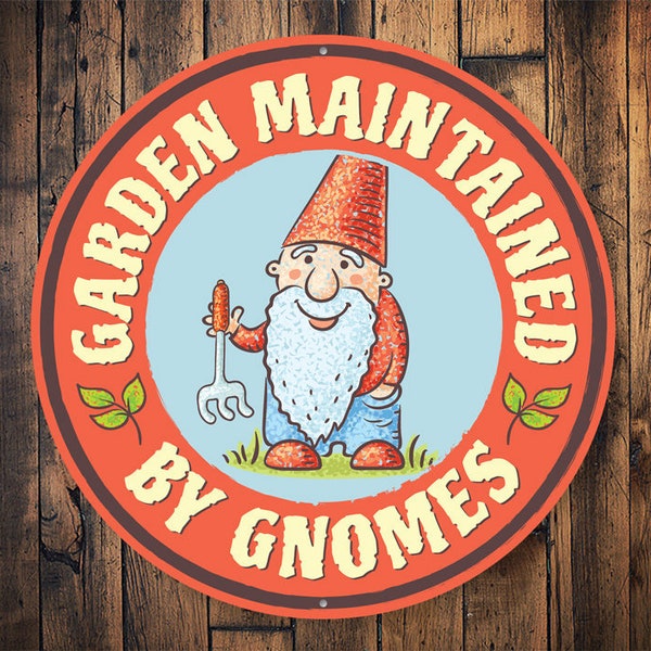 Gnome Garden Sign, Crazy Gardner, Gardening Decor, Gnome Garden, Sign For Her Garden, Mom Garden Sign, Sign For Gnome Garden  - Metal Sign