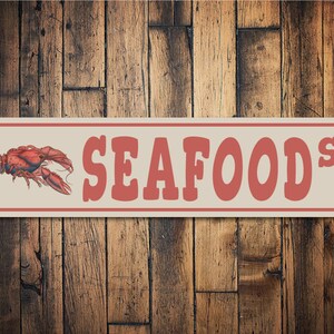 Seafood St Sign, Seafood Lovers, Sign For Seafood, Lobster Decor, Seafood, Seafood Decor, Street Sign Decor  - Quality Aluminum Decorations