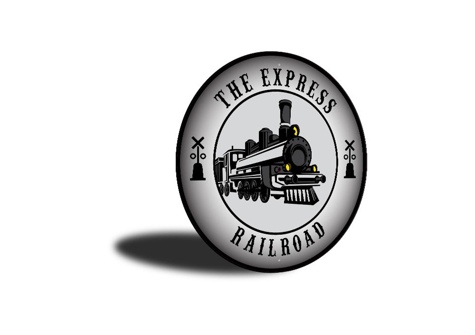 The Express Railroad Sign Railroad Decor Express Train | Etsy