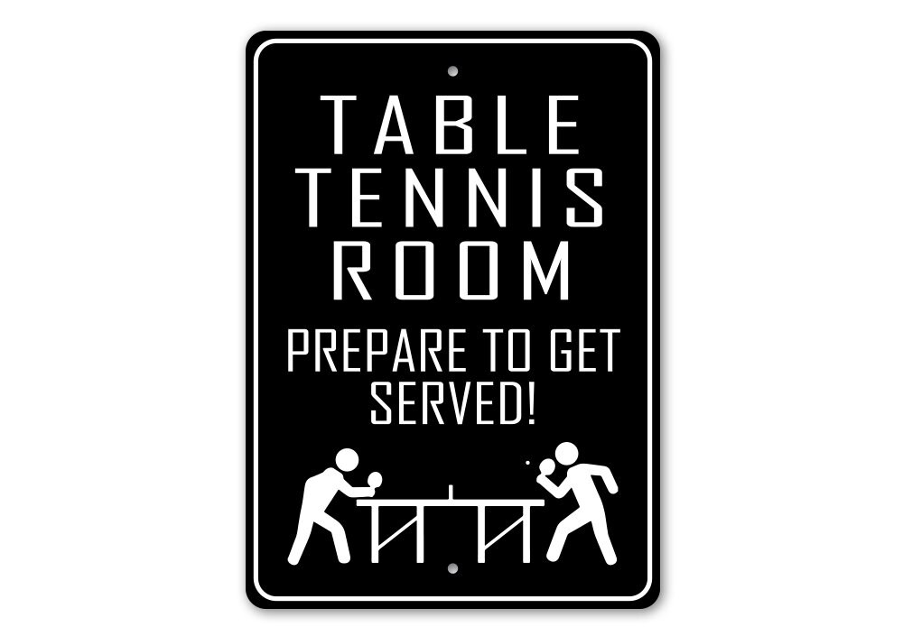 Table Tennis Humor Sign Game Room Decor Table Tennis Gift Etsy