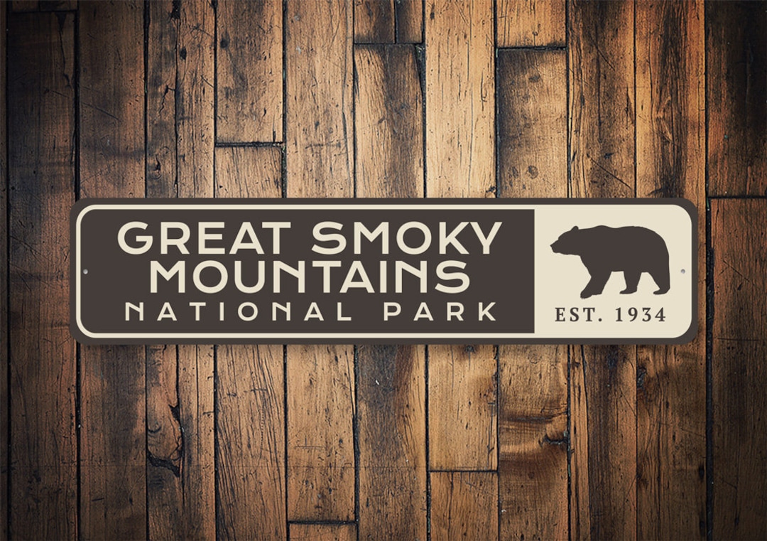 Smoky Mountain EST Date Sign, Smoky Mountain Decor, Decor for Bears ...