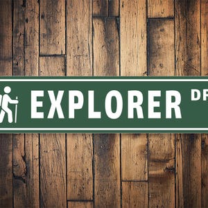 Explorers Trail Sign, Exploring Trails, Hiking Decor, Trail Hiker Gift, Decor For Cabin, Kid Explorer, Forrest Trail, Explore The Wilderness