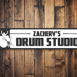 Custom Drum Sign, Drum Studio, Personalized Drum Gift, Custom Music Gift, Drummer Gift, Drummers Room, Decor For Drumming, Drum Room Gift