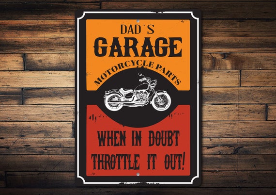Metal Motorcycles Garage Sign Open 24 Hrs Full Servie Shop Garage Man Cave Decor 
