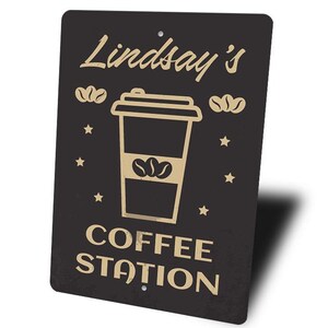 Coffee Station Sign, Custom Coffee Station, Coffee Room Sign, Coffee Making Gift, Coffee Mom Gift, Wall Coffee Gift, Custom Coffee Sign image 4