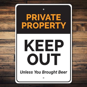 Private Property Decor, Keep Out Or Else, Warning Keep Out, Warn Sign, Private Sign Decor, Room Decor, Metal Sign, Quality Metal Decorations