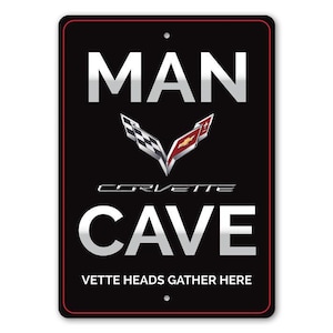 Corvette Man Cave Signs, Fathers Corvette, Corvette Lover Decor, Custom Corvette Gift, Chevy Corvette Mechanic - Novelty Aluminum Car Garage Bild 2