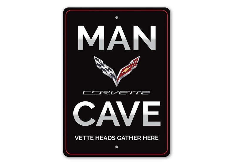 Corvette Man Cave Signs, Fathers Corvette, Corvette Lover Decor, Custom Corvette Gift, Chevy Corvette Mechanic - Novelty Aluminum Car Garage Bild 2