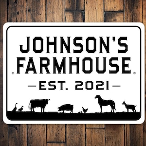 Custom Family Farm Sign, Family Farm Signs, Decor For Farmers, American Farmer Gift, Farmhouse Kitchen, Farmhouse Lover, Farm Ranch Signs