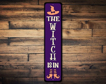 The Witch Is In Sign, Halloween Witch Sign, Witch Home Sign, Halloween Decor, Sign For Porch, Halloween Gift, Halloween, Quality Decorations
