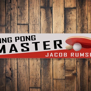 Ping Pong Master Sign, Ping Pong Room, Ping Pong Gift, Decor For Ping Pong, Game Room Gift, Decor For Game Room, Ping Pong Tables