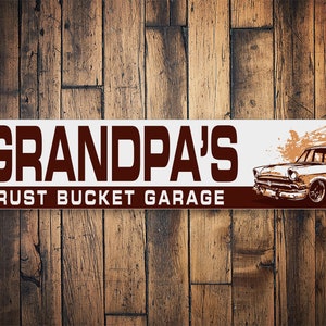 Rustic Car Sign, Custom Car Sign, Rusty Car Garage, Rustic Car Gift, Car Sign Decor, Grandpas Rustic Car, Custom Car Decor, Garage Decor