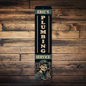 Plumbing Service Sign, Plumbing Gift, Decor For Plumber, Plumbing Company Sign, Plumbing Sign, Best Plumber Gift, Dad Plumbing Decor
