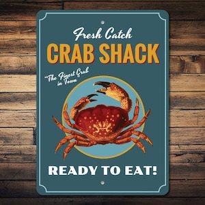 Crab Decor, Crab Sign, Crab Lover Gift, Crab Shack Sign, Crab Shack Decor, Crab Beach Sign, Crab Beach Decor, Quality Aluminum Crab Signs