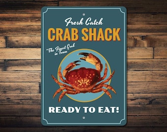 Crab Decor, Crab Sign, Crab Lover Gift, Crab Shack Sign, Crab Shack Decor, Crab Beach Sign, Crab Beach Decor, Quality Aluminum Crab Signs