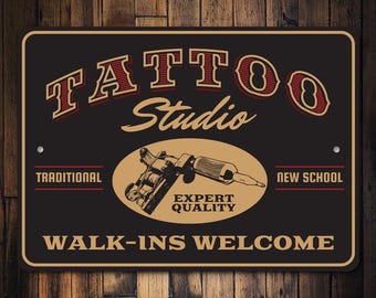 Tat Studio Zeichen, Tattoo Shop Zeichen, Tattoo Kunst, Tattoo Shop, Tattoo Geschenk, Tattoo Künstler, Tattoo Dekor, Haut Künstler - Tattoo Store Zeichen