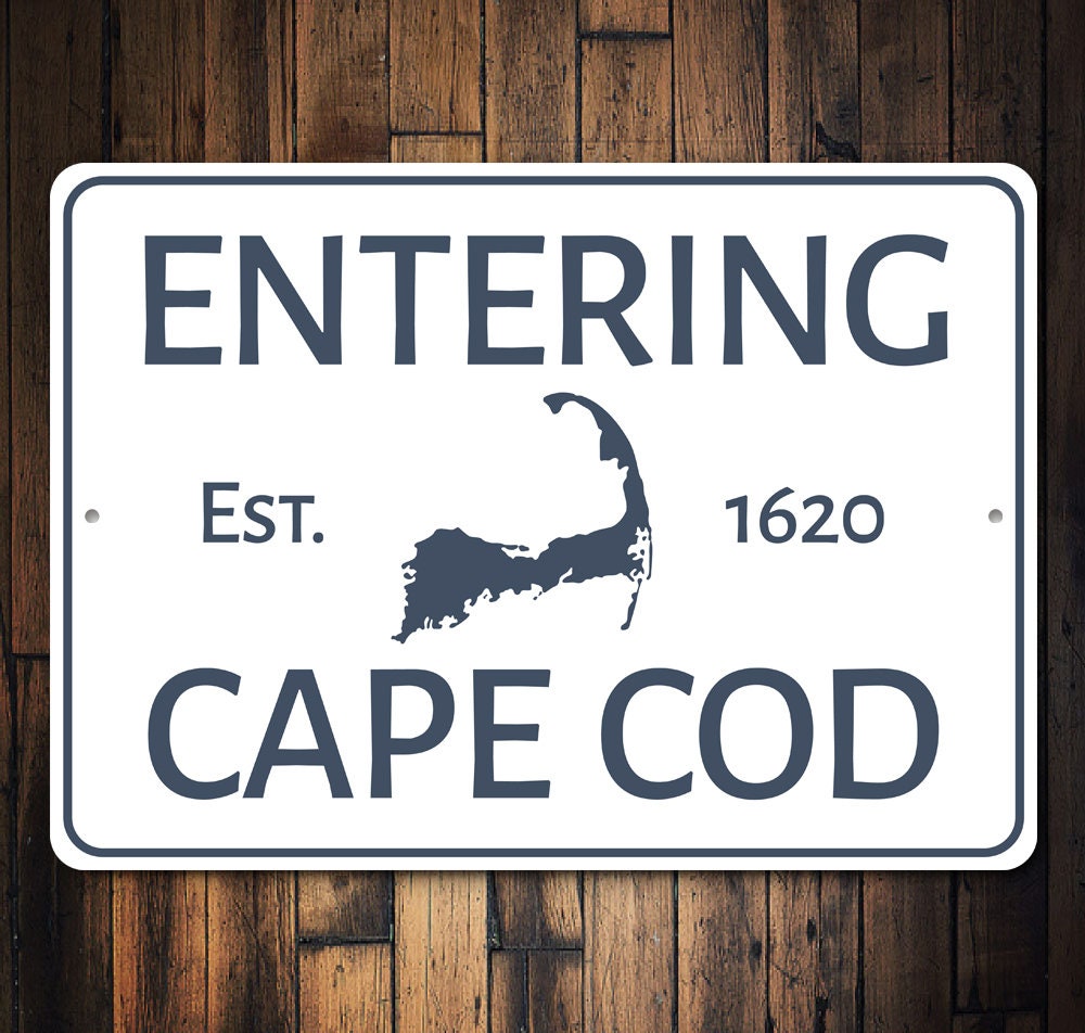Entering Cape Cod Cape Cod Sign Cape Cod Gift Decor Island Etsy
