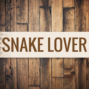 Snake Lover Sign, Snake Lover, Snake Decor, Zoo Sign, Zoo Animals, Wall Zoo Decor, Zoo Metal Sign, Zoo Animal Decor - Quality Aluminum