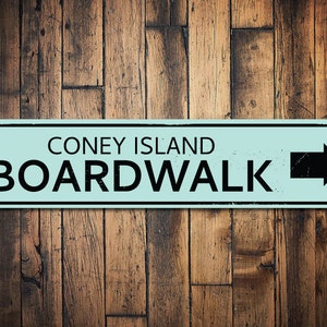 Arrow Boardwalk Location Sign, Personalized Beach Boardwalk Location City Town Name Sign, Beach House Decor - Quality Aluminum Boardwalks