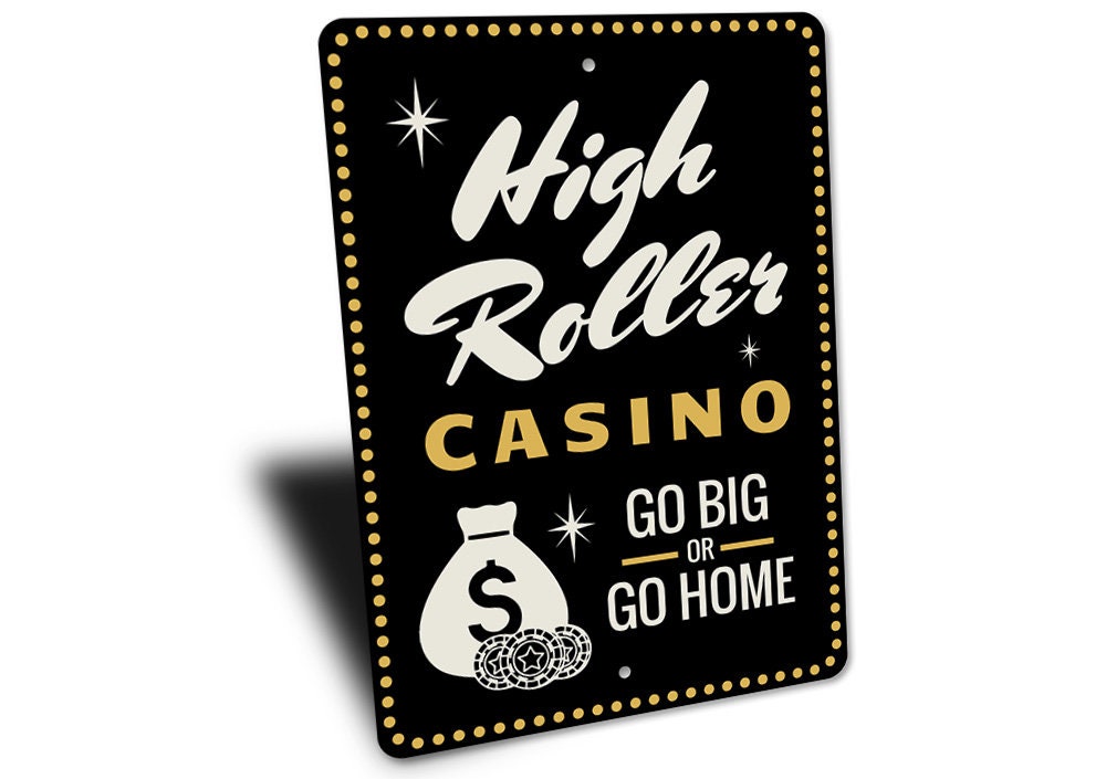 High Roller Sign High Roller Casino High Poker Room Decor | Etsy