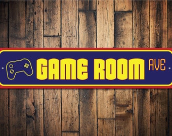 Game Room, Game Room Sign, Gamer Room, Game Decor, Gamers Room, Decor For Game, Kid Room, Home Decor Sign  - Quality Aluminum Decorations