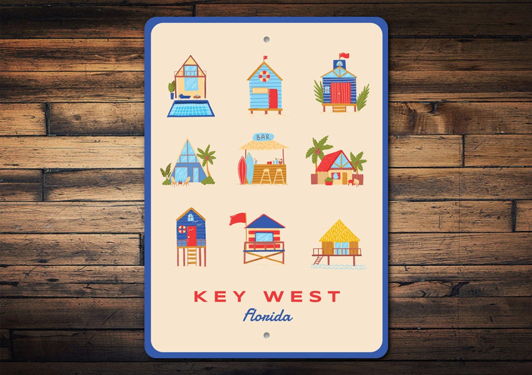 Key West Sign, Custom Beach Sign, Florida Decor, Key West Beach, Key