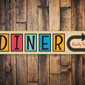 Vintage Diner, 1920 Diner Sign, Diner Decor, Kitchen Sign, Old Kitchen Decor, Moms Kitchen, Restaurant  - Quality Aluminum Decorations