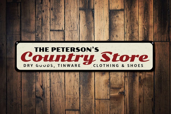 Store Sign Country Store Sign Custom Store Sign Dry Goods | Etsy
