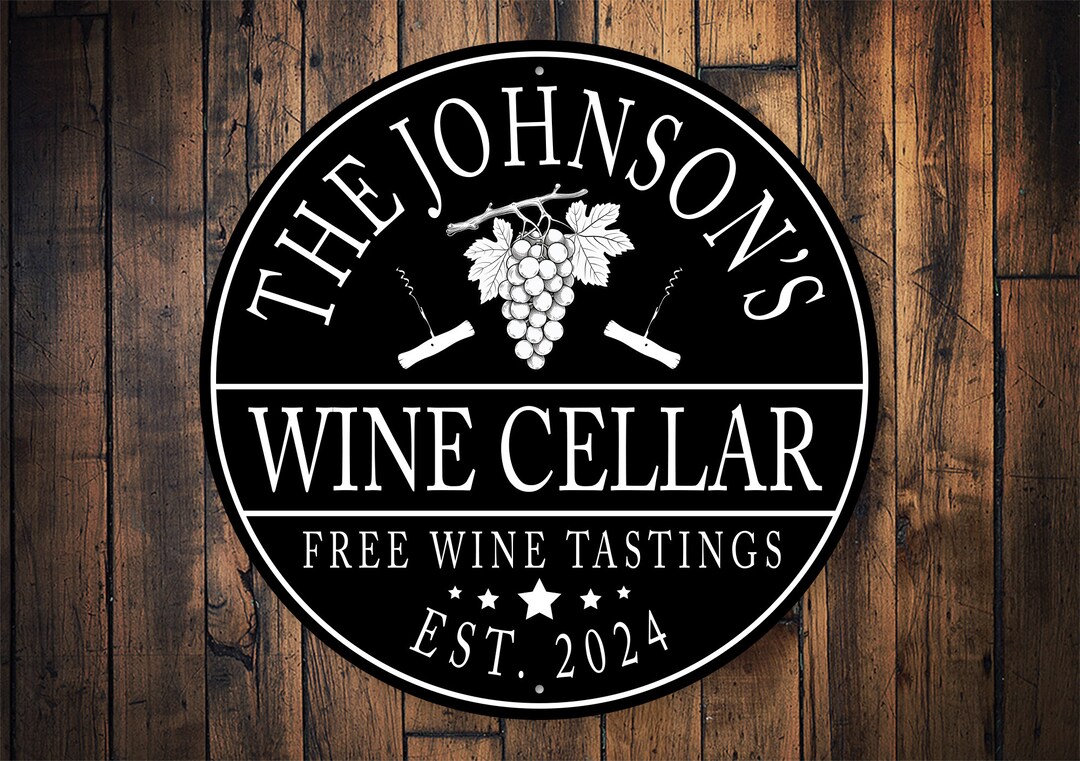 Family Wine Cellar Sign, Wine Cellar Decor, Wine Cellar Gift, Family Wine Decor, Custom Wine