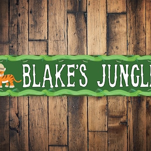 Kid Jungle Room, Jungle Room Sign, Kid Jungle, Jungle Lovers, Jungle Decor , Personalized Kid Sign, Kid Room Custom-Quality Kid Room Sign
