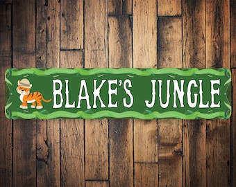 Kid Jungle Room, Jungle Room Sign, Kid Jungle, Jungle Lovers, Jungle Decor , Personalized Kid Sign, Kid Room Custom-Quality Kid Room Sign