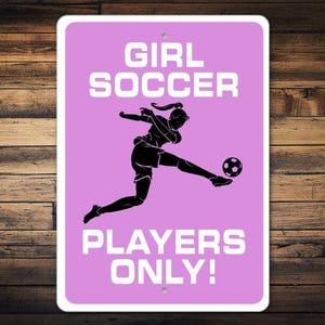 Girl Soccer Player Sign, Girl Soccer Room, Girl Soccer, Female Soccer Sign, Girls Soccer, Soccer Gift, Soccer Room Decor, Soccer Lounge