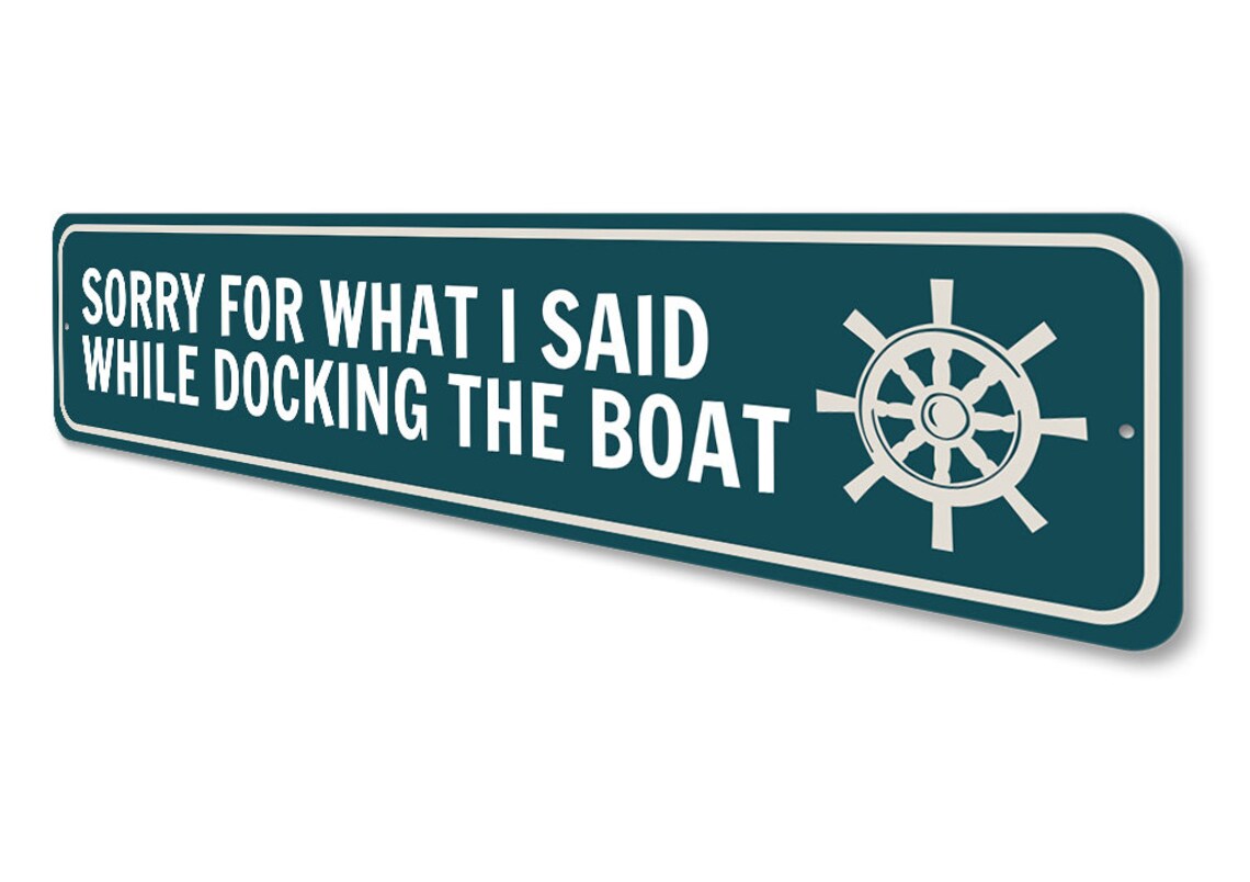 Funny Dock Sign Boat Dock Sign Dads Boat Decor Boating - Etsy
