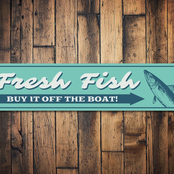 Fresh Fish Sign Etsy