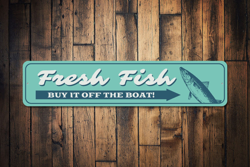 Fresh Fish Sign, Fish Decor, Fisherman Gift, Fish Lover Sign, Fish Gift ...
