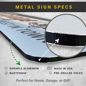 Custom Metal Sign – Personalized Metal Wall Sign for Home or Business | Outdoor Custom Wall Decor, House Number & Family Name Sign image 5