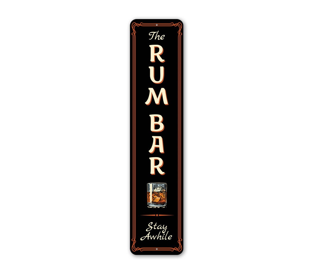 The Rum Bar Sign Rum Lovers Rum Bar Rum Bar Sign Beer Etsy