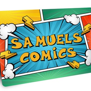Comic Room Sign, Custom Comic Decor, Comic Book Lover, Comic Books ...