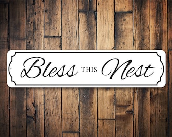 Bless This Nest Cast Iron Plaque Wall Art Farmhouse Decor Bless This Nest Cast Iron Plaque Wall Art Farmhouse Decor