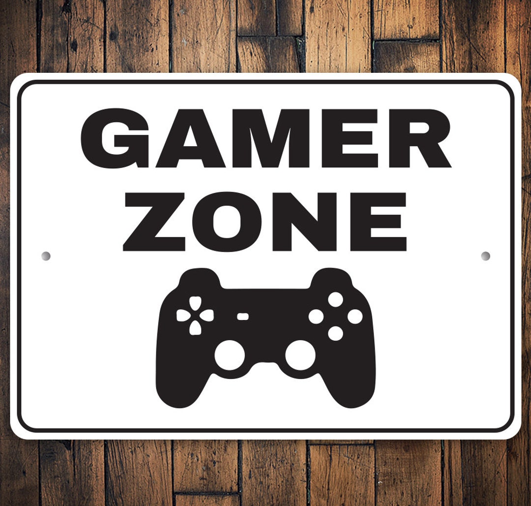 Gamer Zone Road Sign Sticker - Sticker Mania
