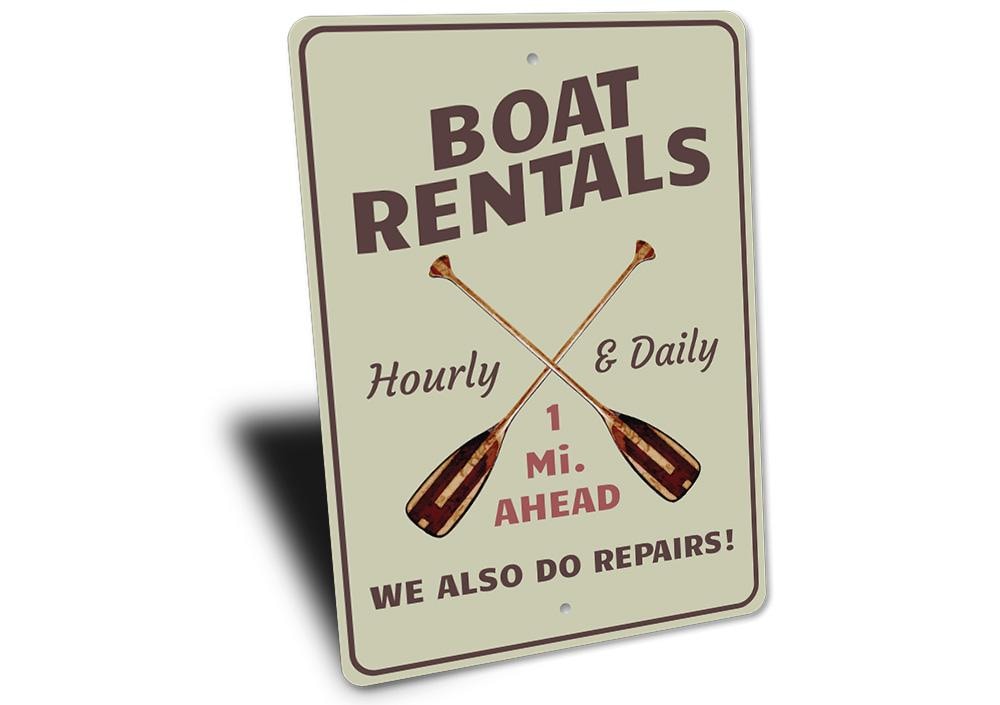 Boat Rentals Metal Sign, Lake Boat Rental Sign, Nautical Wall Art ...