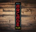 Arcade Sign Vertical, Gamer Gift, Custom Arcade Decor, Game Room Sign, Family Game Room Decor, Arcade Rooms Metal Sign-Quality Aluminum
