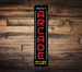 Arcade Sign Vertical, Gamer Gift, Custom Arcade Decor, Game Room Sign, Family Game Room Decor, Arcade Rooms Metal Sign-Quality Aluminum 