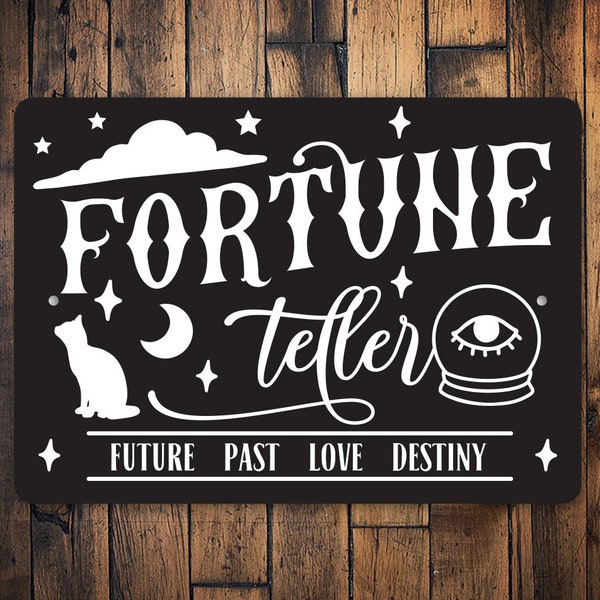 Teller Of Fortune Sign, Fortune Teller Gift, Fortune Tells All, Fortune Teller Room, Halloween Room, Spooky Home Decor, Teller Of All Sign