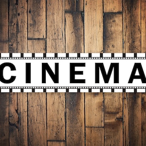 Cinema Sign, Simple Cinema, Cinema Sign, Movie Sign, Custom Movie Decor, Movie Room Sign, Movie Room Gift, Movie Lover Gift, Quality Sign