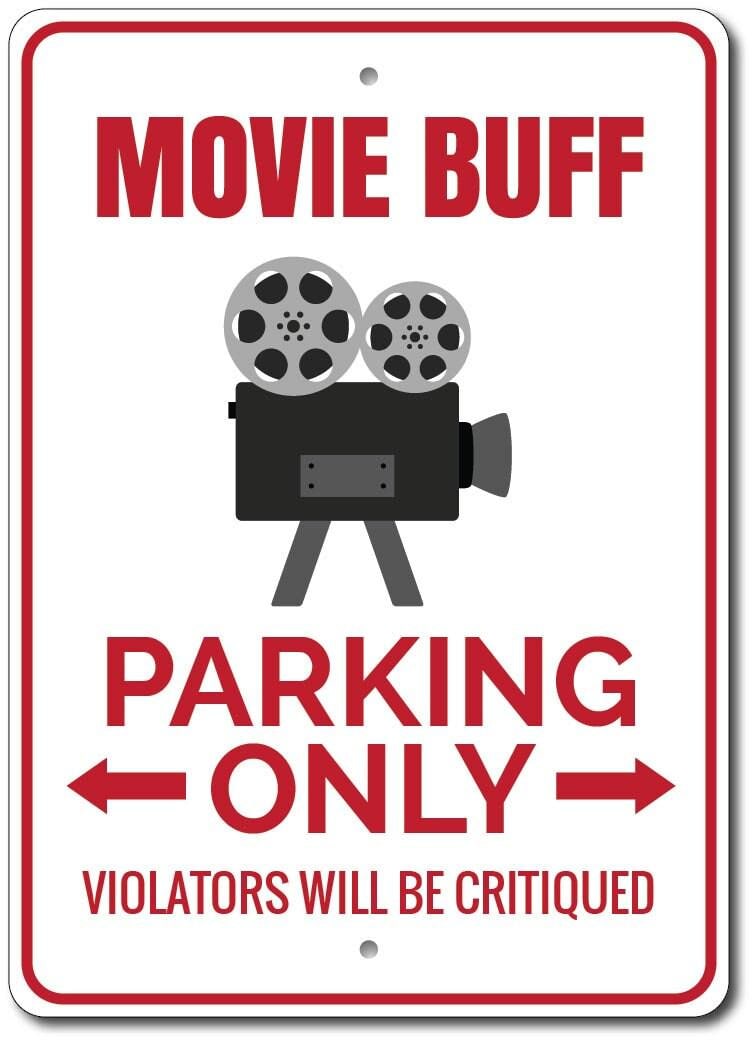 Buff Warning Sign Movie Buff Parking Sign, Movie Buff Gift, Movie Room Decor, Movie Lover ...